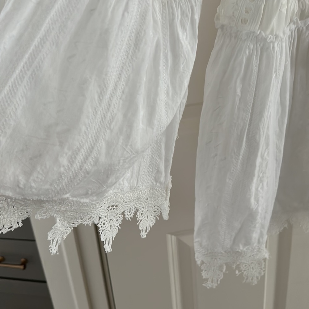 White Embroidered Women's Blouse - Picture 3 of 5